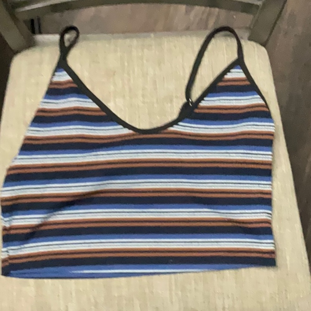 SHEIN Multicolor Striped Crop Top